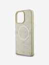 Guess Guess Saffiano Peony Stamp MagSafe Zadní Kryt pro iPhone 16 Pro Max Gold
