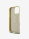 Guess Guess Saffiano Peony Stamp MagSafe Zadní Kryt pro iPhone 16 Pro Max Gold