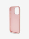 Guess Guess PU Fixed Glitter 4G Metal Logo Zadní Kryt pro iPhone 15 Pro Pink