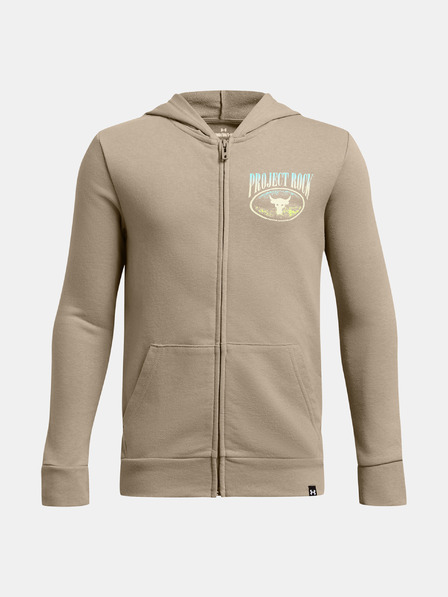 Under Armour Chlapecká mikina Under Armour Pjt Rck Boys LS FZ HD Q1-BRN
