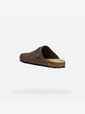 Geox Tmavě hnědé pánské pantofle Geox Sandal Ghita