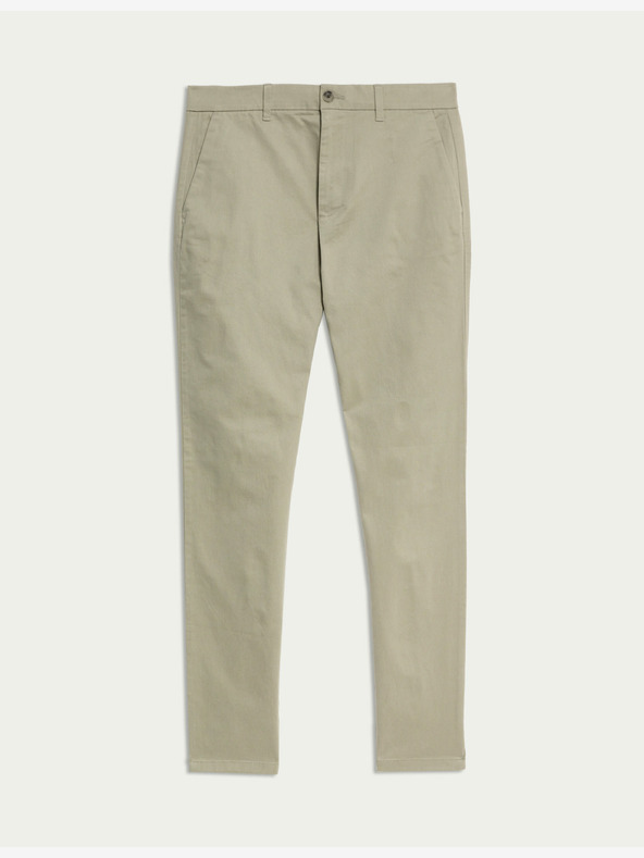 Marks & Spencer Strečové chino kalhoty úzkého střihu Marks & Spencer béžová