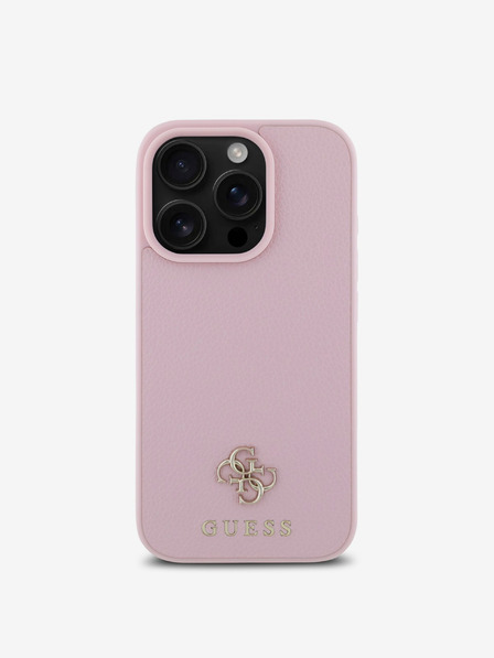 Guess Guess PU Grained 4G Small Metal Logo MagSafe Zadní Kryt pro iPhone 16 Pro Max Pink