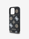Guess Guess PU 4G Peony MagSafe Zadní Kryt pro iPhone 16 Pro Black