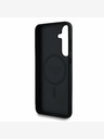 Guess PU Leather 4G Colored Ring MagSafe Zadní Kryt pro Samsung Galaxy S25 Black Obal na telefon