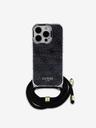 Guess Guess IML 4G Printed Crossbody Popruh Zadní Kryt pro iPhone 16 Pro Max Black