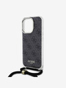 Guess Guess IML 4G Printed Crossbody Popruh Zadní Kryt pro iPhone 16 Pro Max Black