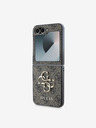 Guess Guess PU 4G Metal Logo Zadní Kryt pro Samsung Galaxy Z Flip 6 Brown