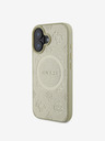 Guess Guess Saffiano Peony Stamp MagSafe Zadní Kryt pro iPhone 16 Gold