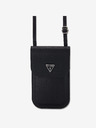 Guess Guess PU Grained Triangle Logo Taška na Telefon Black
