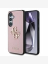 Guess Guess PU Grained 4G Metal Logo Zadní Kryt pro Samsung Galaxy S25+ Pink