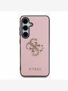 Guess Guess PU Grained 4G Metal Logo Zadní Kryt pro Samsung Galaxy S25+ Pink