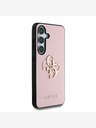 Guess Guess PU Grained 4G Metal Logo Zadní Kryt pro Samsung Galaxy S25+ Pink