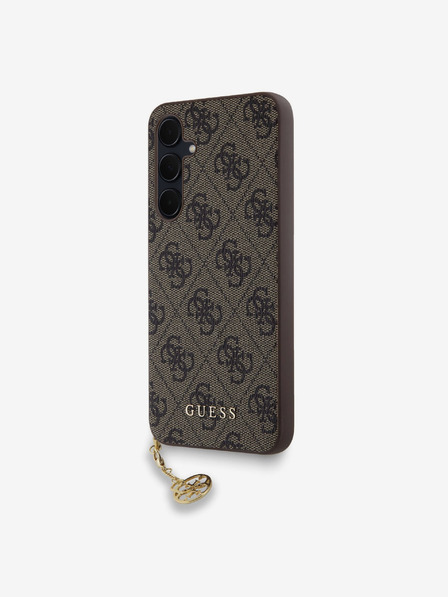 Guess Guess 4G Charm Zadní Kryt pro Samsung Galaxy A35 5G Brown