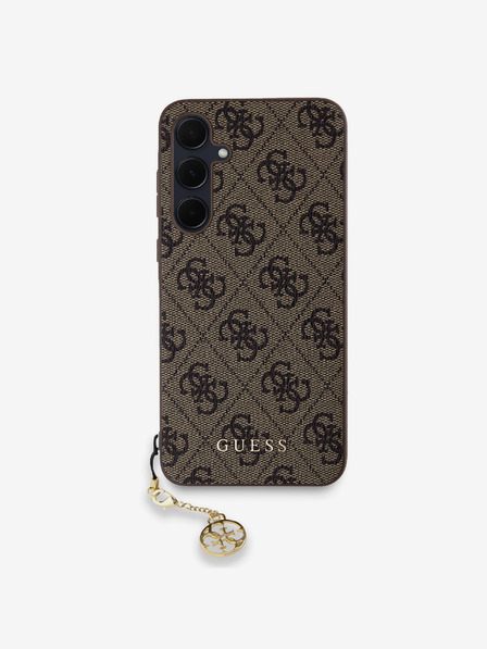 Guess Guess 4G Charm Zadní Kryt pro Samsung Galaxy A35 5G Brown