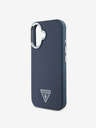 Guess Guess PU Grained Triangle Logo Zadní Kryt pro iPhone 16 Blue