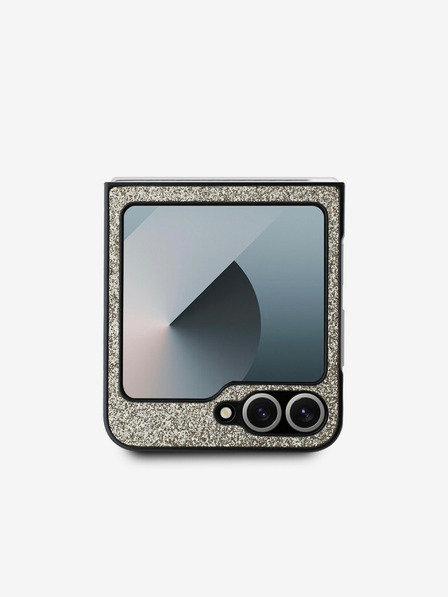 Guess Guess PC/TPU Glitter Flakes Metal Logo Zadní Kryt pro Samsung Galaxy Z Flip 6 Gold