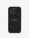 Guess Guess Saffiano Peony Stamp MagSafe Zadní Kryt pro iPhone 16 Pro Max Black
