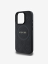 Guess Guess Saffiano Peony Stamp MagSafe Zadní Kryt pro iPhone 16 Pro Max Black