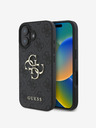 Guess Guess PU 4G Metal Logo Zadní Kryt pro iPhone 16 Plus Grey
