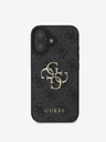 Guess Guess PU 4G Metal Logo Zadní Kryt pro iPhone 16 Plus Grey