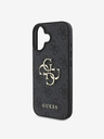 Guess Guess PU 4G Metal Logo Zadní Kryt pro iPhone 16 Plus Grey