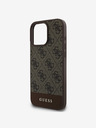 Guess Guess PU 4G Stripe Zadní Kryt pro iPhone 16 Pro Brown