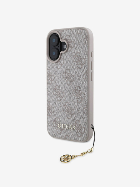 Guess Guess 4G Charm Zadní Kryt pro iPhone 16 Tone on Tone Pink