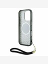 Guess Guess IML Leopard Triangle Logo Strap MagSafe Zadní Kryt pro iPhone 16 Pro Brown