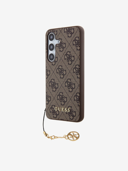 Guess Guess 4G Charm Zadní Kryt pro Samsung Galaxy S24 Brown