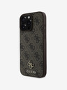 Guess Guess PU 4G Small Metal Logo MagSafe Zadní Kryt pro iPhone 16 Pro Max Brown