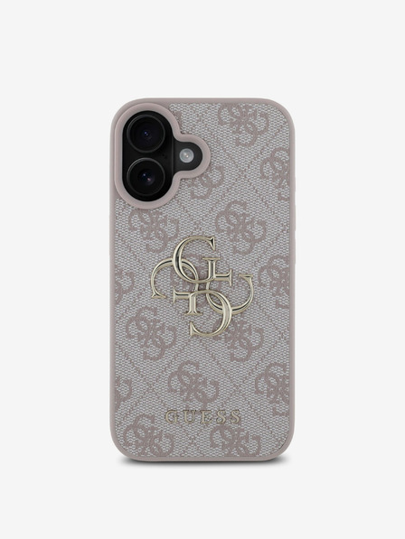 Guess Guess PU 4G Metal Logo Zadní Kryt pro iPhone 16 Plus Pink