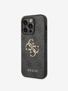 Guess Guess PU 4G Metal Logo Zadní Kryt pro iPhone 15 Pro Max Grey