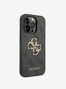Guess Guess PU 4G Metal Logo Zadní Kryt pro iPhone 15 Pro Max Grey