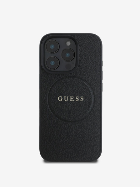 Guess Guess PU Grained Classic Logo MagSafe Zadní Kryt pro iPhone 16 Pro Max Black