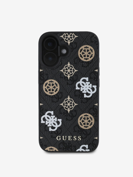 Guess Guess PU 4G Peony MagSafe Zadní Kryt pro iPhone 16 Black