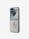 Guess PU 4G Metal Logo Zadní Kryt pro Samsung Galaxy Z Flip 6 Pink Obal na telefon