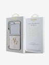 Guess PU 4G Metal Logo Zadní Kryt pro Samsung Galaxy Z Flip 6 Pink Obal na telefon