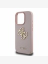 Guess Guess PU Grained 4G Metal Logo Zadní Kryt pro iPhone 16 Pro Pink