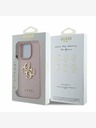 Guess Guess PU Grained 4G Metal Logo Zadní Kryt pro iPhone 16 Pro Pink
