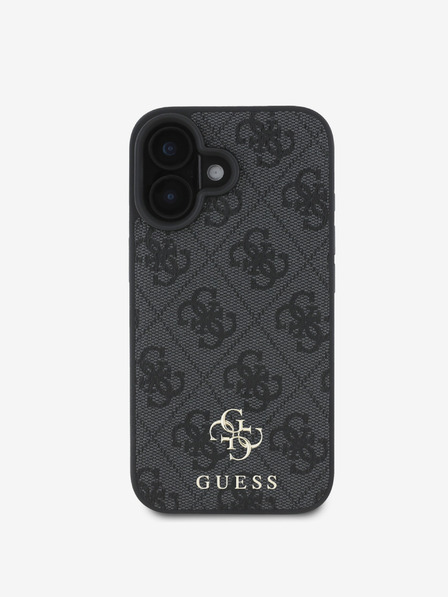 Guess Guess PU 4G Small Metal Logo MagSafe Zadní Kryt pro iPhone 16 Grey