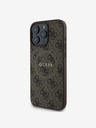 Guess Guess PU Leather 4G Colored Ring MagSafe Zadní Kryt pro iPhone 16 Pro Brown