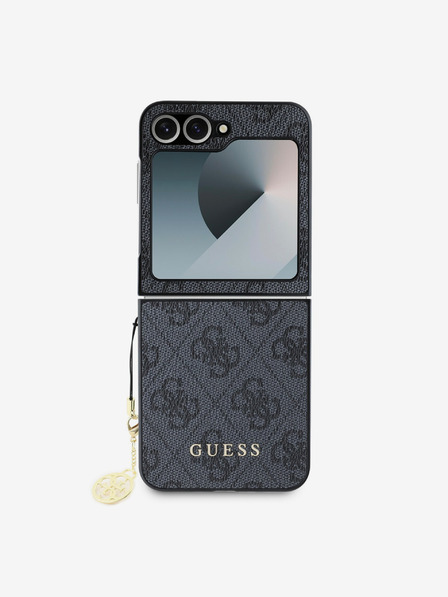 Guess 4G Charm Zadní Kryt pro Samsung Galaxy Z Flip 6 Grey Obal na telefon