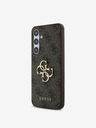 Guess Guess PU 4G Metal Logo Zadní Kryt pro Samsung Galaxy S24 FE Brown