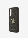 Guess Guess PU 4G Metal Logo Zadní Kryt pro Samsung Galaxy S24 FE Brown