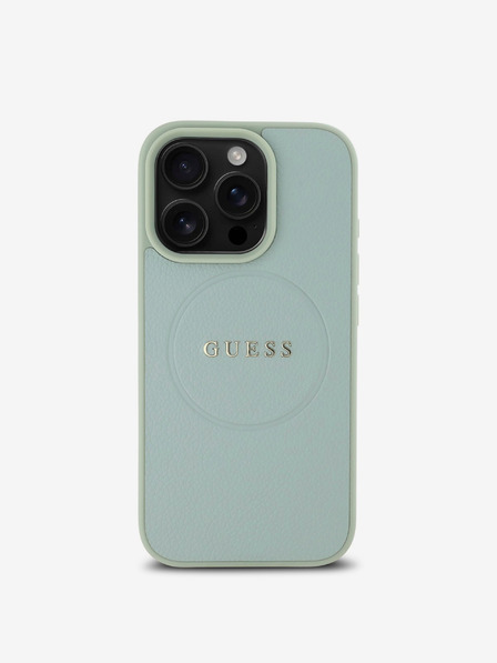 Guess Guess PU Grained Classic Logo MagSafe Zadní Kryt pro iPhone 16 Pro Green
