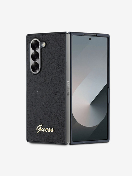 Guess Guess PC/TPU Glitter Flakes Metal Logo Zadní Kryt pro Samsung Galaxy Z Fold 6 Black