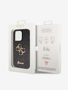 Guess Guess PU Fixed Glitter 4G Metal Logo Zadní Kryt pro iPhone 15 Pro Max Black