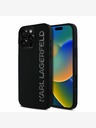 Karl Lagerfeld Karl Lagerfeld 3D Rubber Glitter Logo Zadní Kryt pro iPhone 16 Pro Black