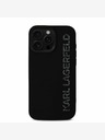 Karl Lagerfeld Karl Lagerfeld 3D Rubber Glitter Logo Zadní Kryt pro iPhone 16 Pro Black